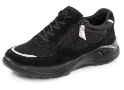 Schnürschuh aus Meshmaterial und Veloursleder