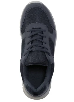 Schnür-Sneaker aus Synthetik und weichem Textilmaterial