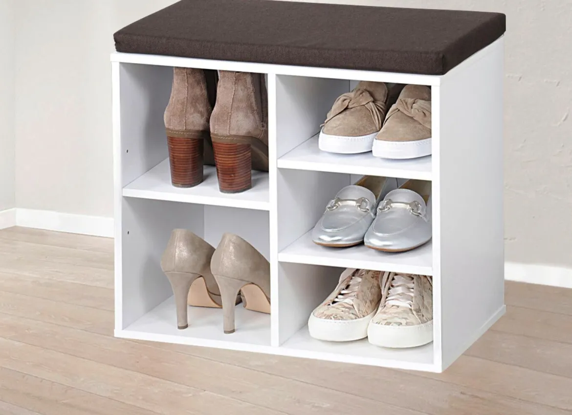 Schuhbank mit Sitzkissen
