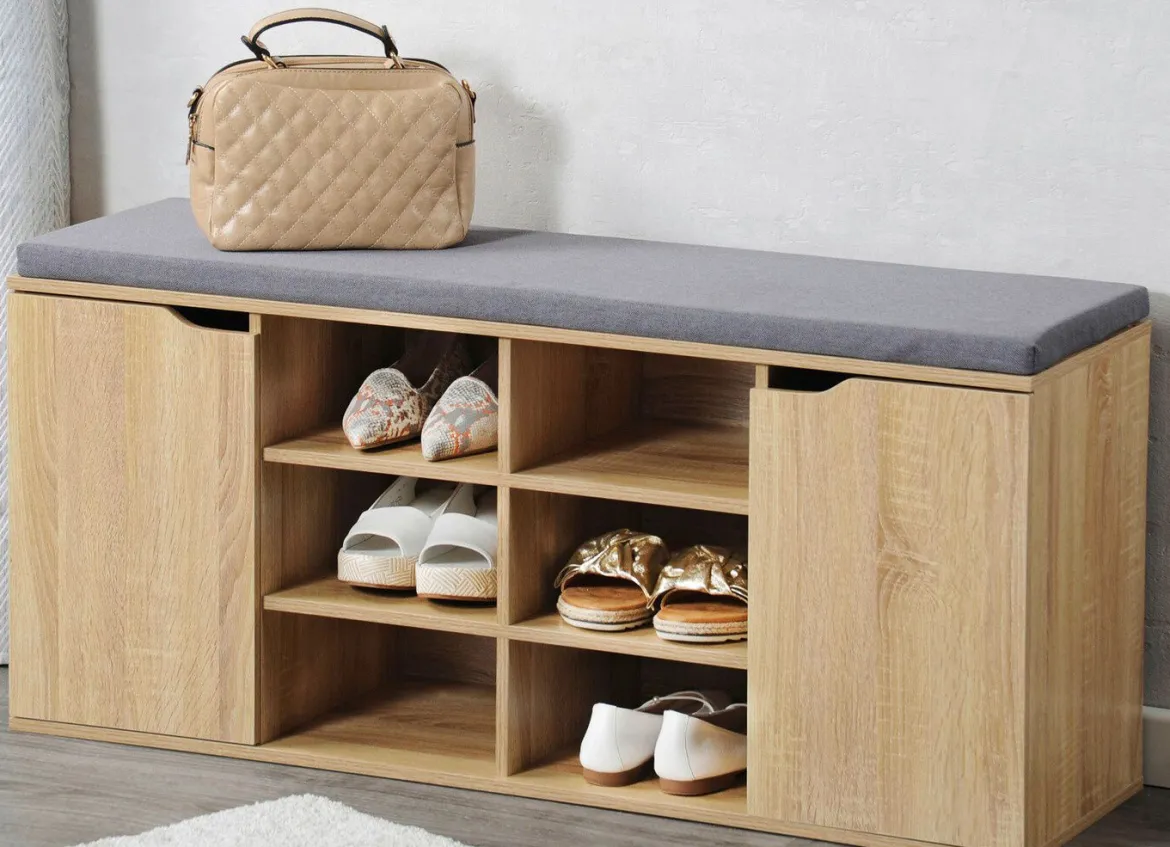 Schuhbank mit Sitzkissen