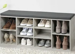 Schuhbank mit Sitzkissen