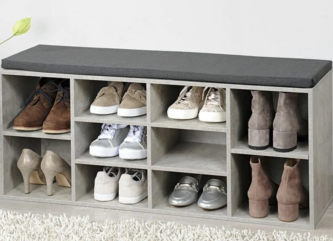 Schuhbank mit Sitzkissen