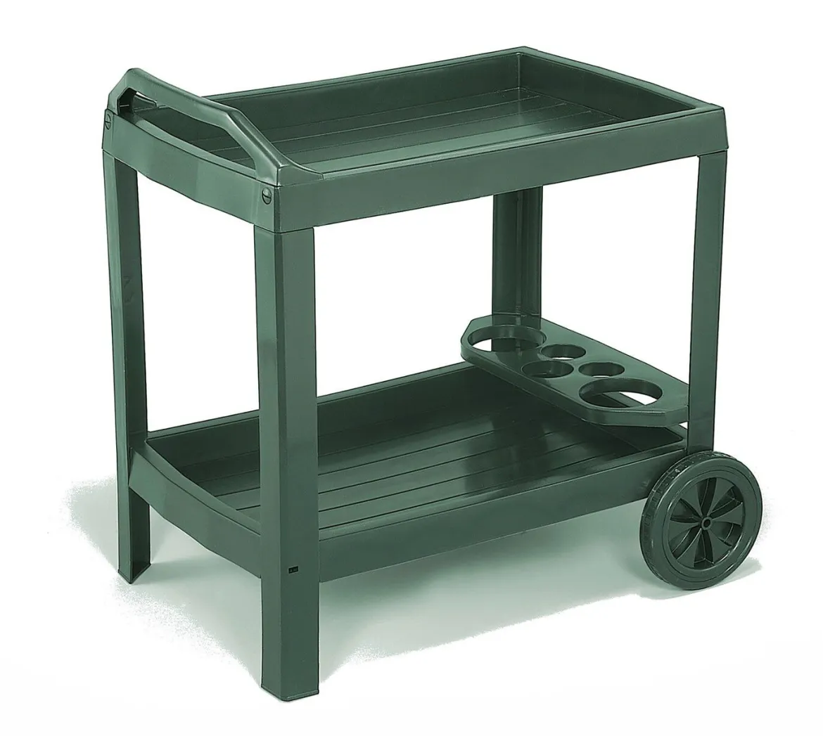 Servierwagen mit integriertem Flaschenhalter