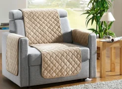 Sessel,- Couch,- und Armlehnschoner mit Bandeinfassung
