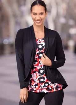 Shirt in abgerunderter Jackenoptik
