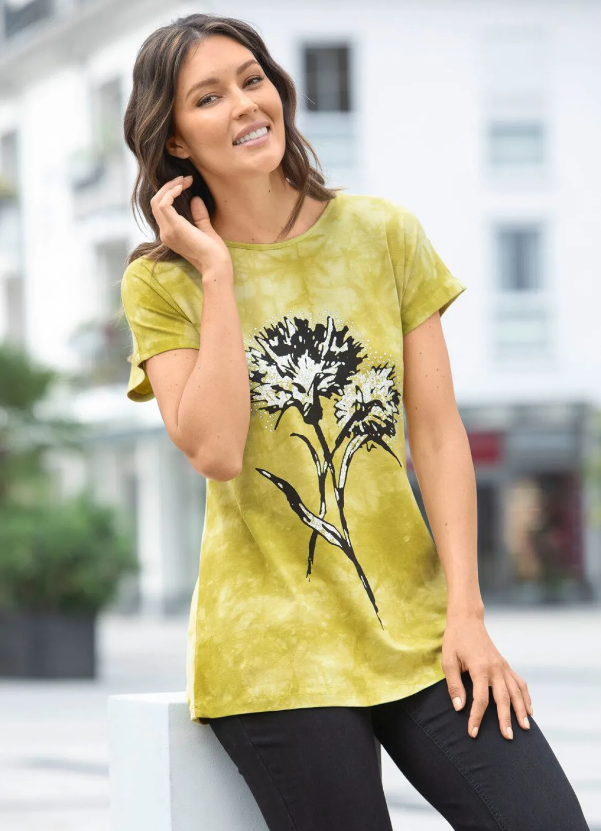 Shirt in Batik-Optik in 2 Farben