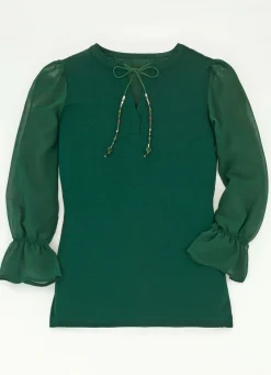Shirt mit ausgefallener Ausschnittverarbeitung in 2 Farben