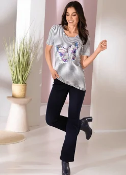 Shirt mit dekorativem Schmetterlingsdruck
