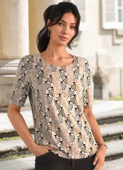 Shirt mit farbbrillantem Allover-Druck