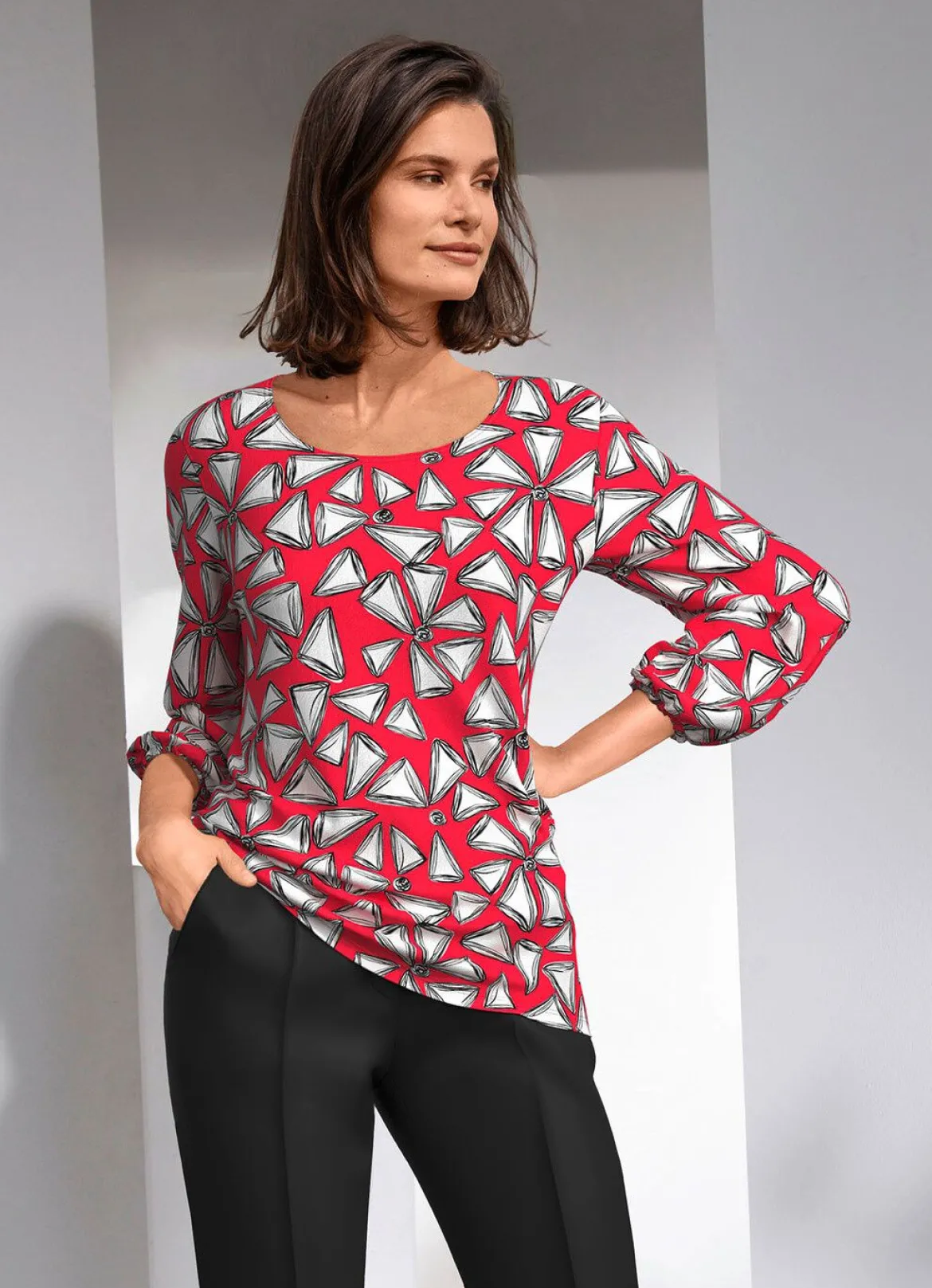 Shirt mit farbbrillantem Druck