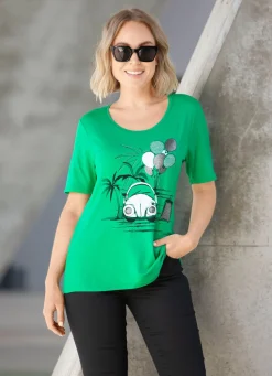 Shirt mit Flatlock-Naht in 2 Farben