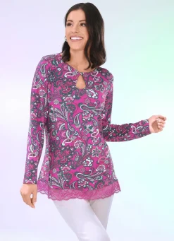 Shirt mit interessanter Ausschnittverarbeitung in 2 Farben