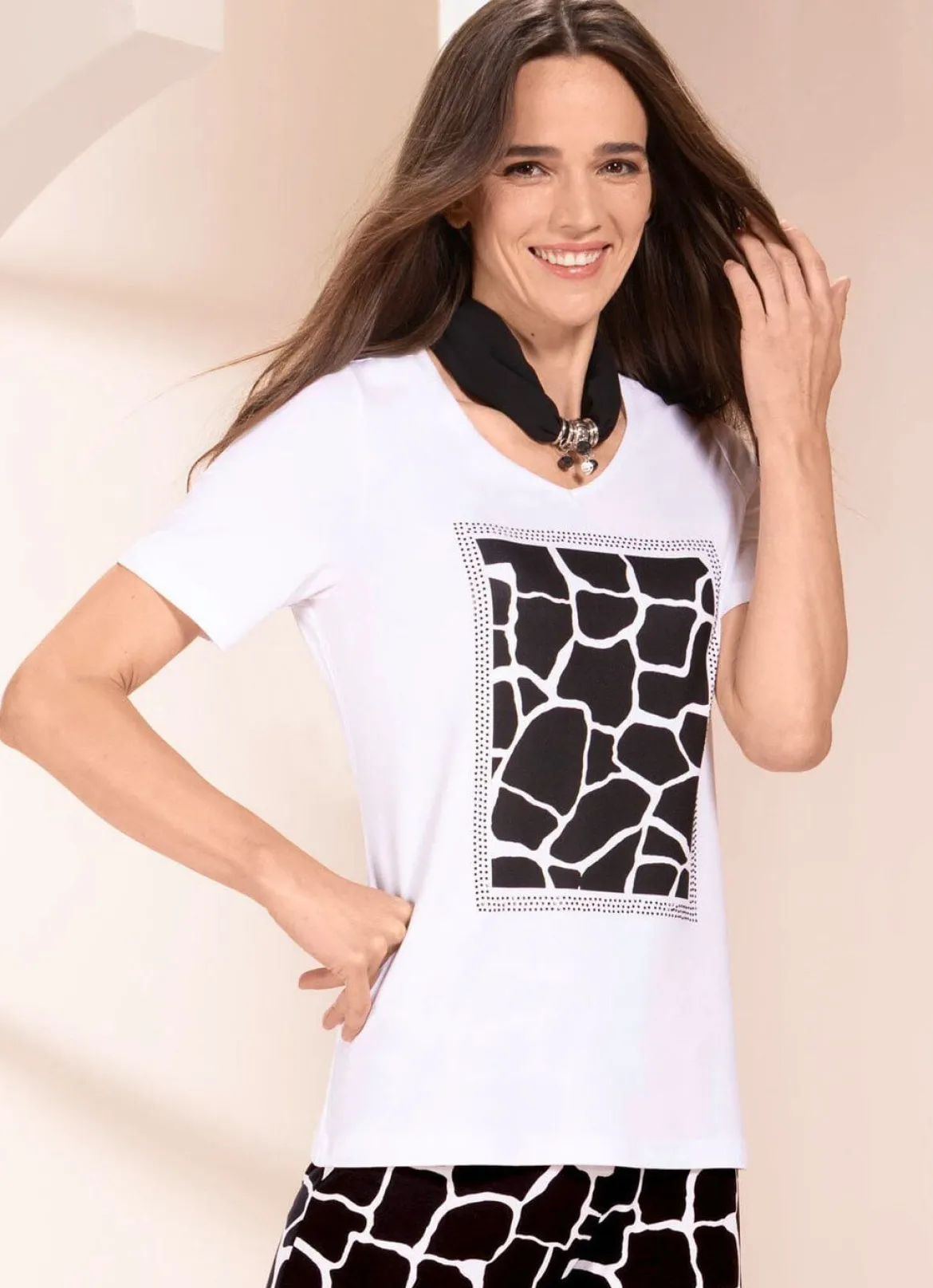 Shirt mit Kontrastdruck