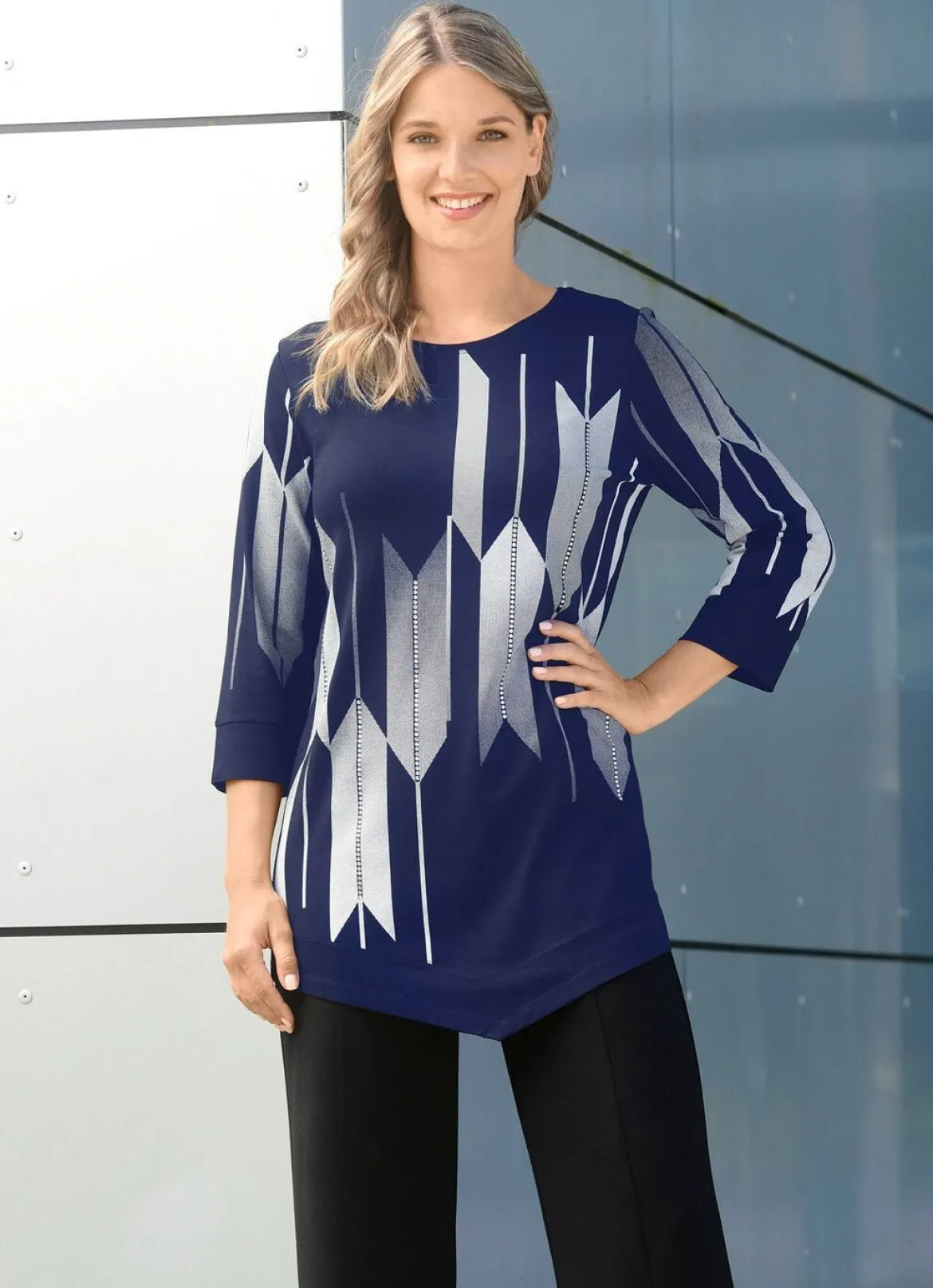 Shirt mit Kontrastdruck