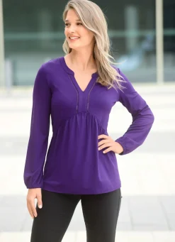 Shirt mit Lochstickerei