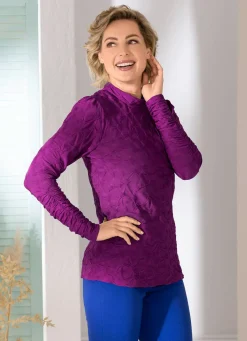Shirt mit Stehkragen in 5 Farben