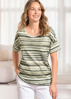 Shirt mit Streifen-Dessin