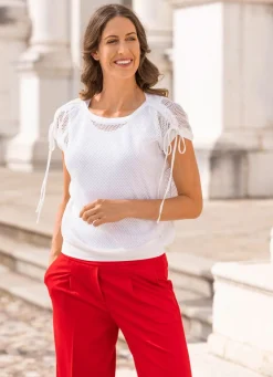 Shirt-Tunika aus Netzstoff
