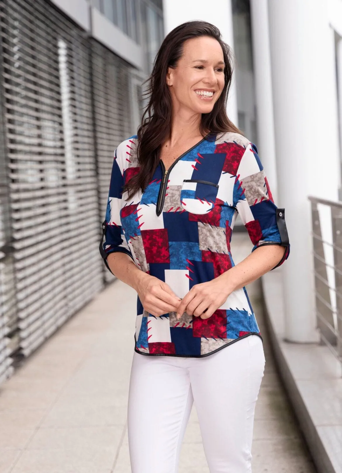 Shirt-Tunika in tollem Dessin