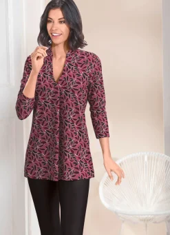 Shirt-Tunika mit farbbrillantem Druck