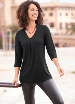 Shirt-Tunika mit V-Ausschnitt