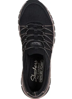 SKECHERS, trendige Damen-Slipper, aus gestricktem Mesh-Material