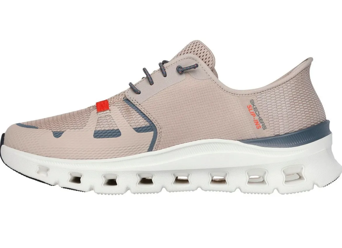 SKECHERS, Herren-Sneaker, mit geformter Slip-Ins Fersenplatte