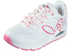 SKECHERS Schnür-Sneaker mit niedlichen Herzchen bedruckt