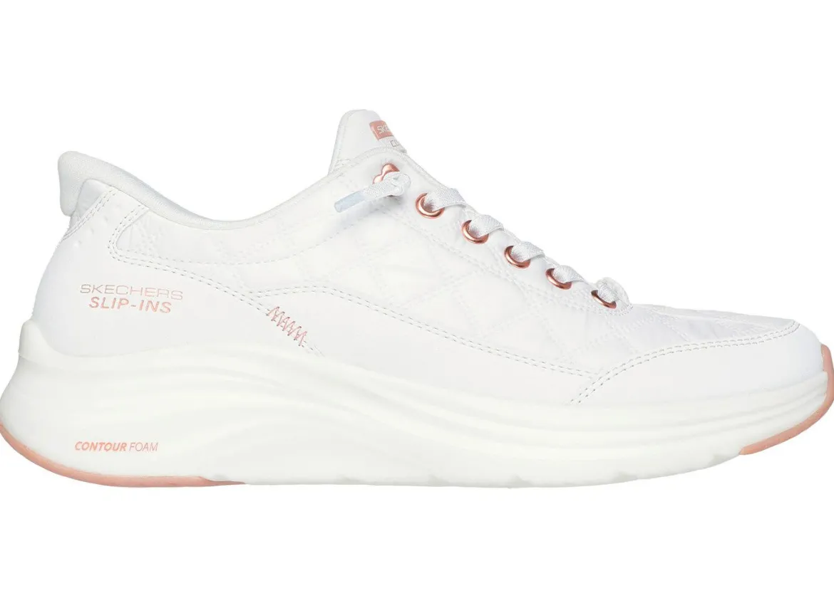SKECHERS, stylische Damen-Sneaker, mit geformter Slip-Ins Fersenplatte