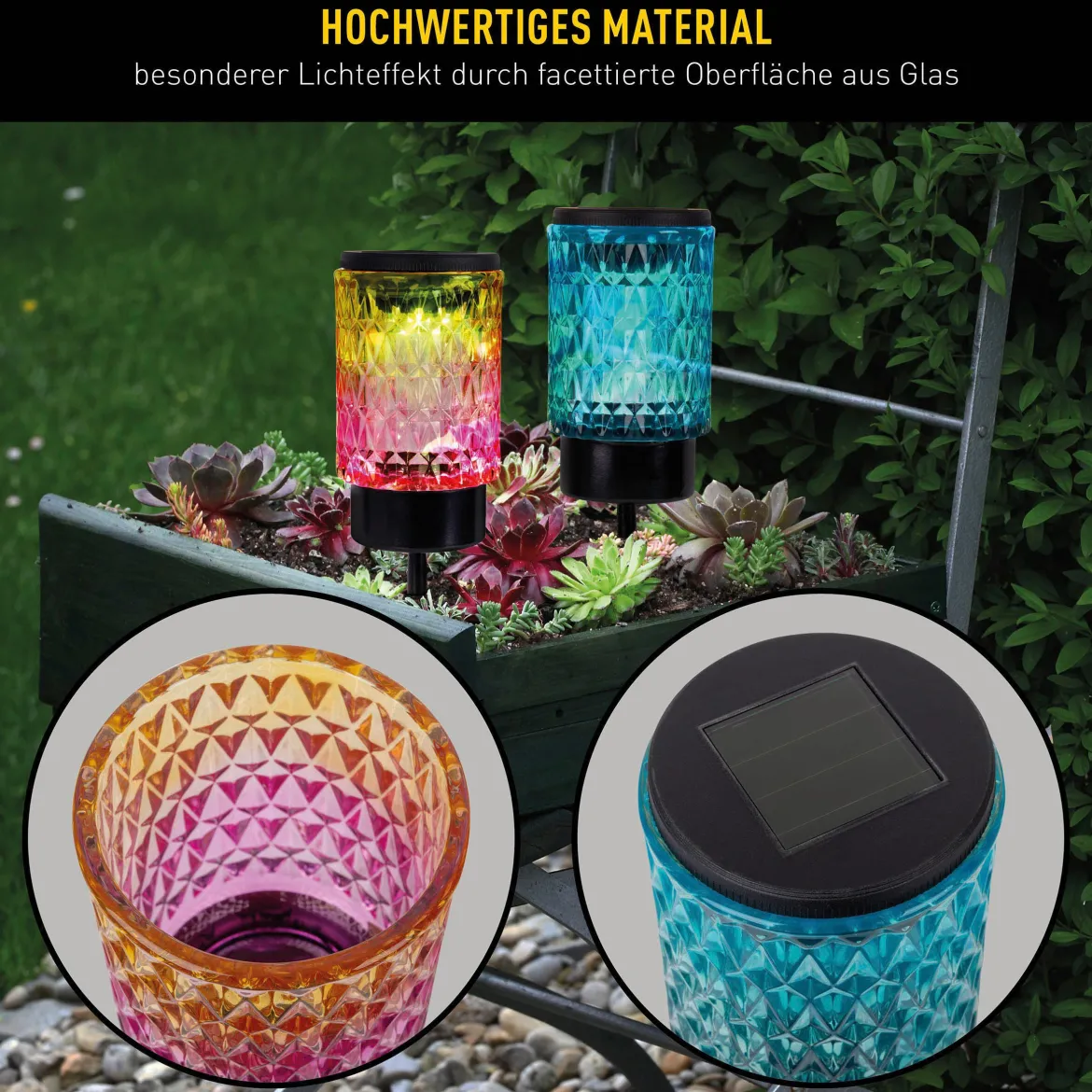 Solar-Dekoleuchten "Mila", 2er-Set