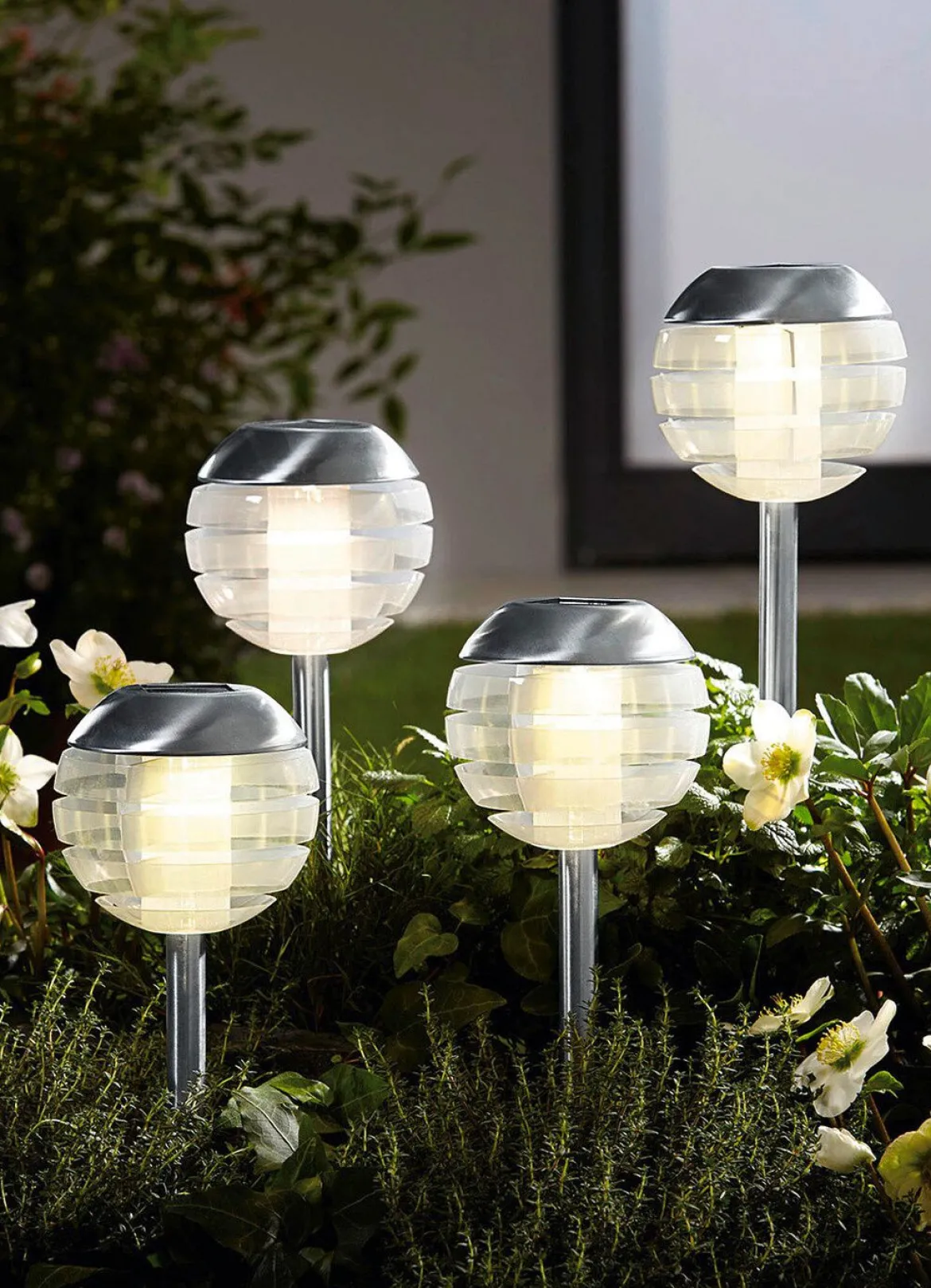Solarleuchte mit Softone-LED, 4er-Set