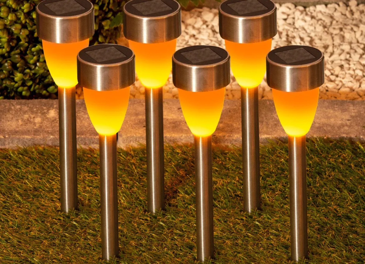 Solarstecker mit Flackereffekt, 6er-Set