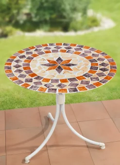 Spann-Tischdecke mit mediterranem Dessin