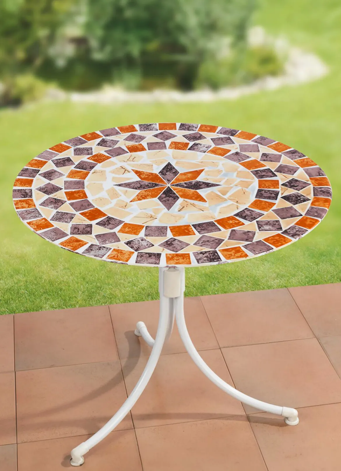 Spann-Tischdecke mit mediterranem Dessin