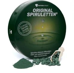 Spirulina Presslinge in Spirulettendose