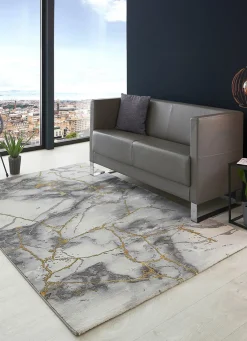 Stilsichere Brücken und Teppiche mit Marmormotiv