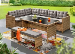 Stilvolle Ecklounge mit Bank