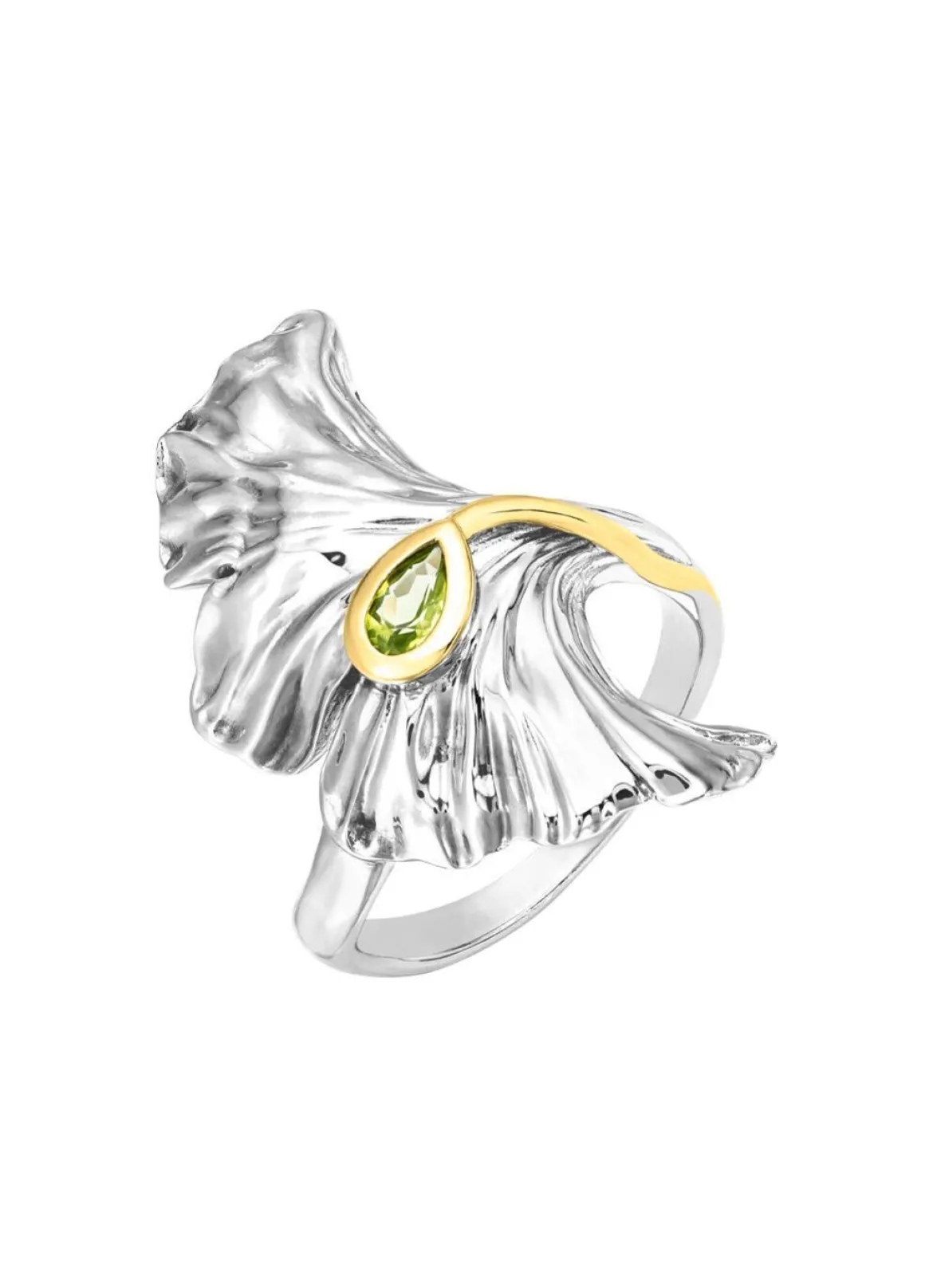 Stilvoller Damenring mit echt Peridot