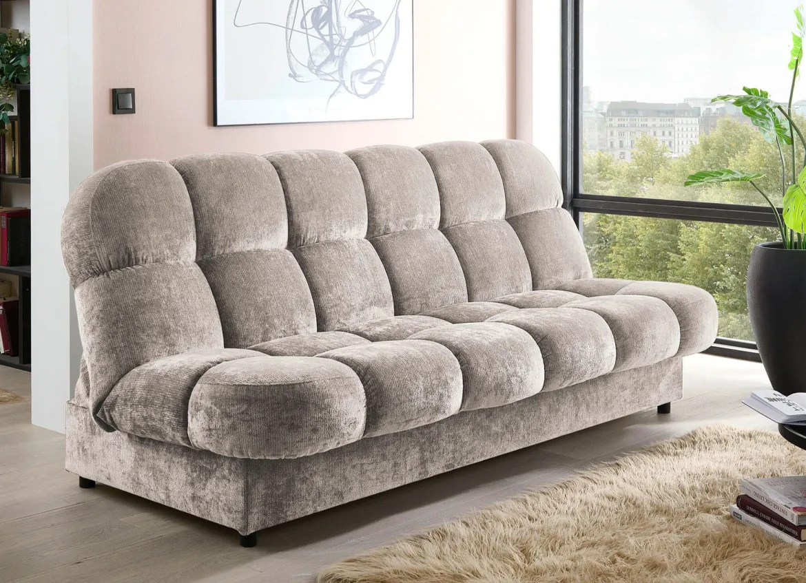 Stilvolles Schlafsofa mit Bettkasten