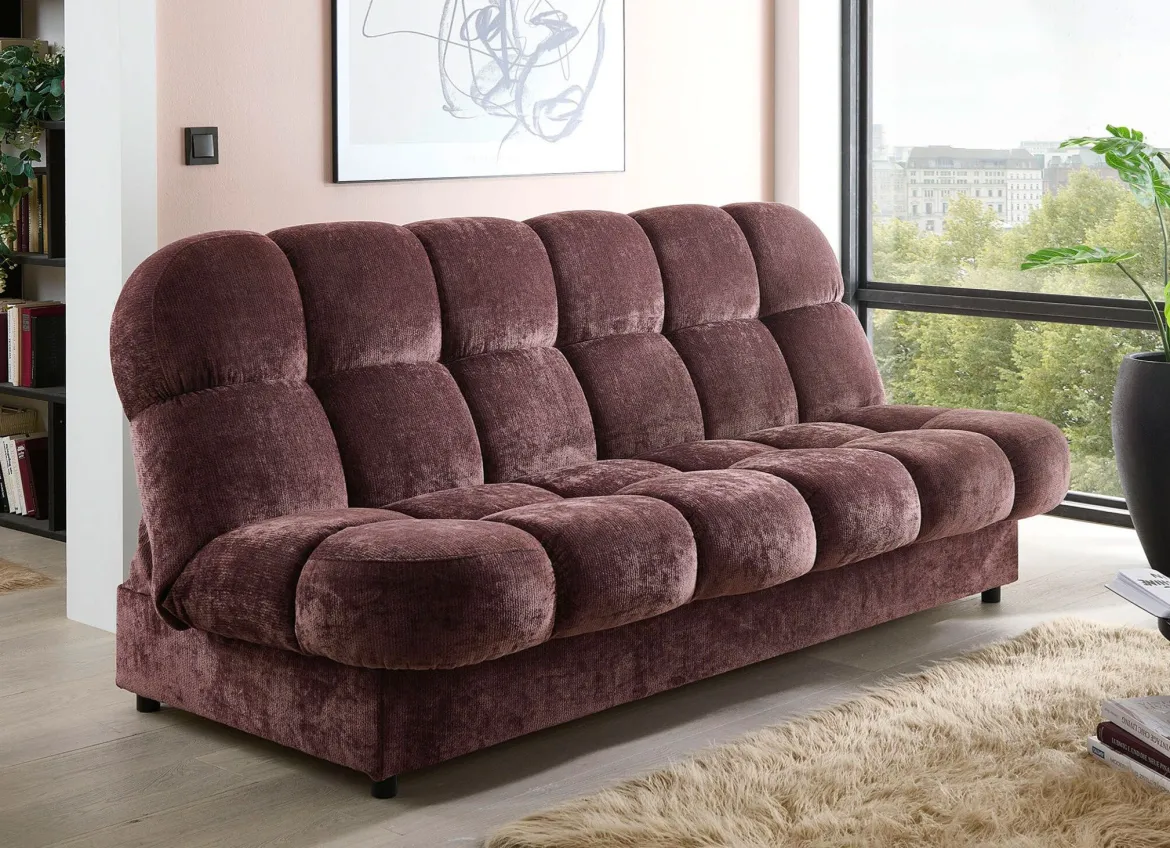 Stilvolles Schlafsofa mit Bettkasten