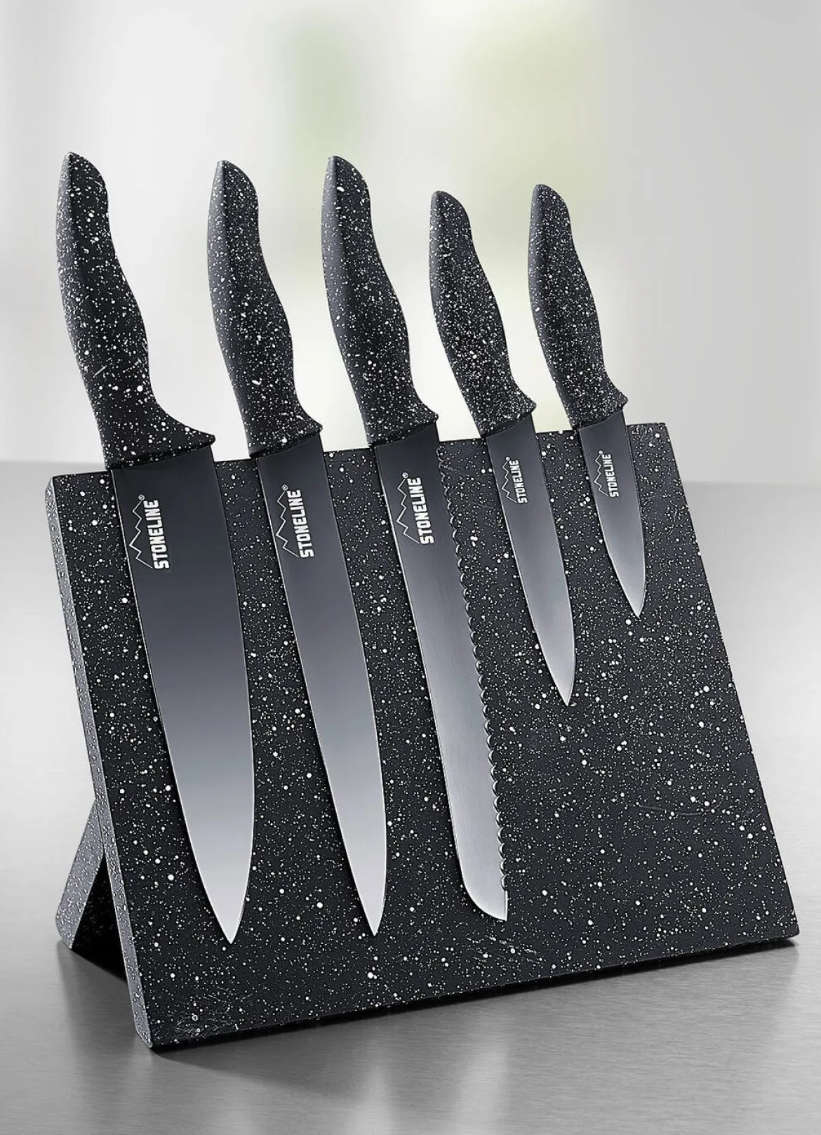 Stoneline® Messerblock, 6-teilig, mit Magnetfeld
