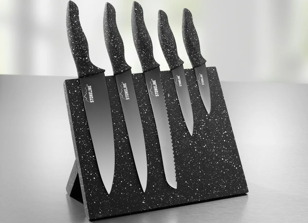 Stoneline® Messerblock, 6-teilig, mit Magnetfeld