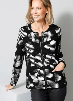 Strickjacke in Feinstrick