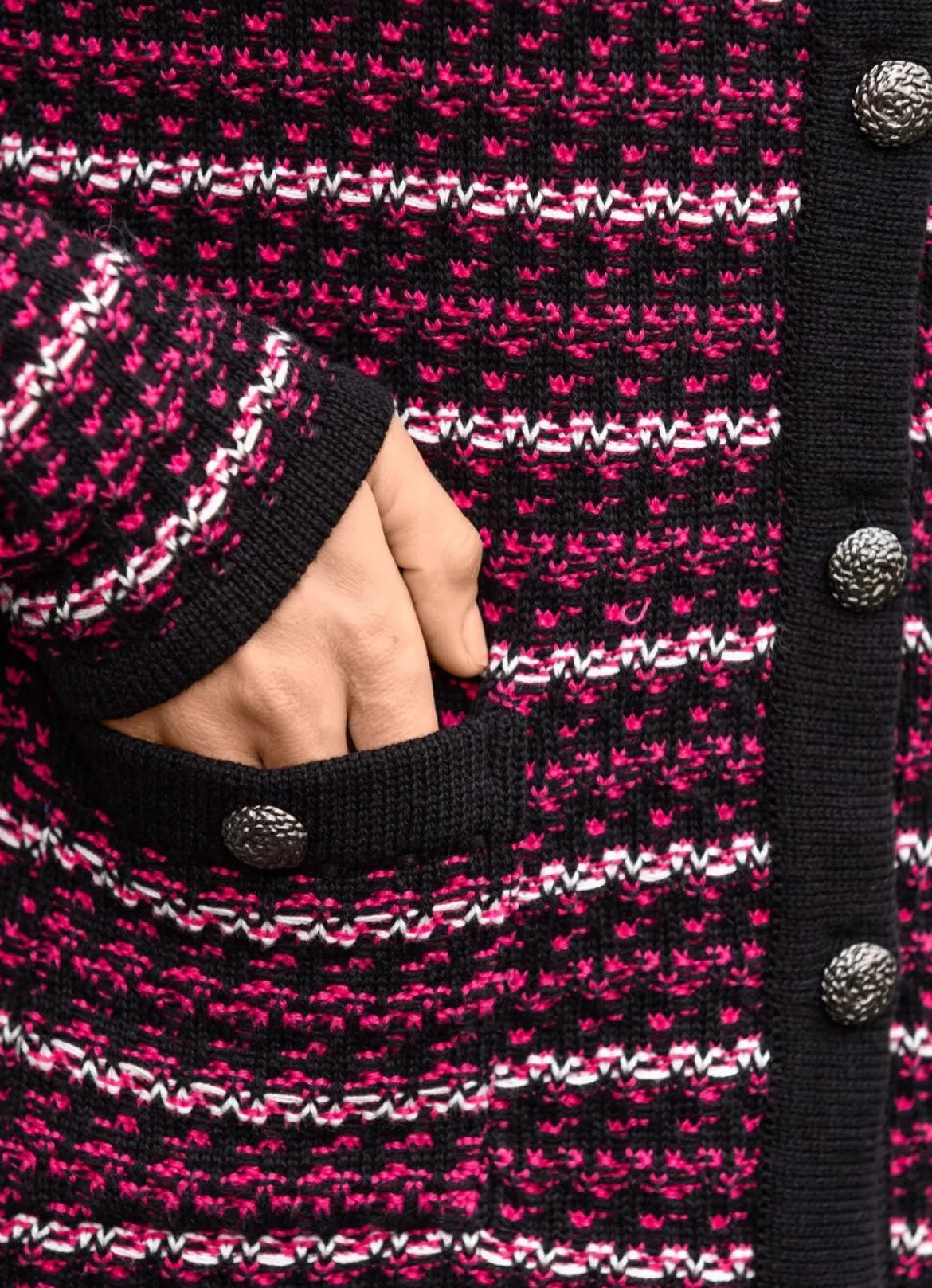 Strickjacke in Jacquard-Dessin