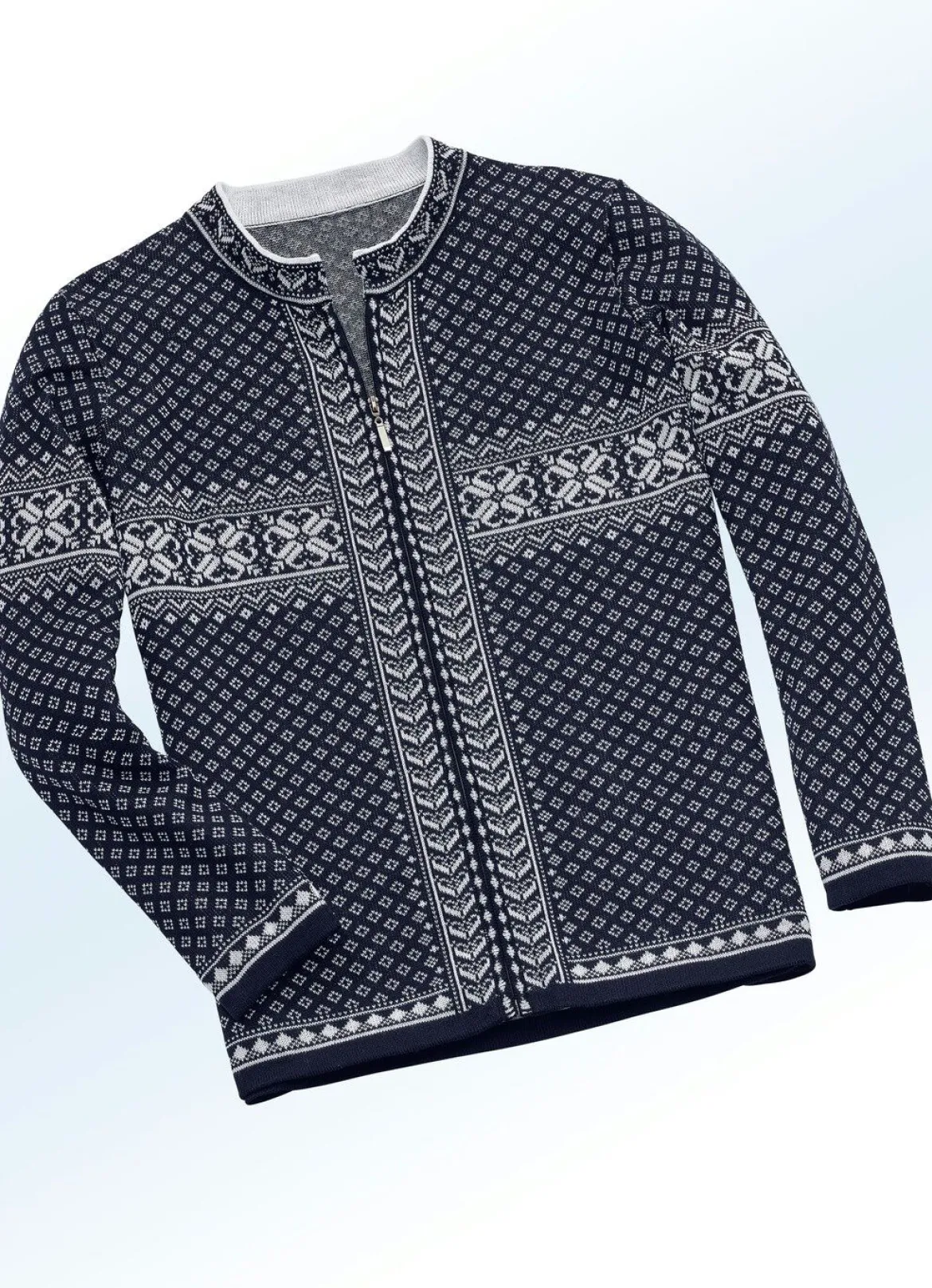 Strickjacke in Jacquard-Dessin