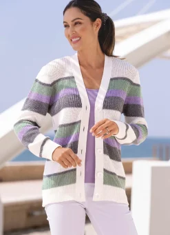 Strickjacke in Perlfang