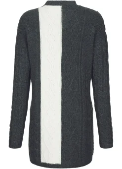 Strickjacke in Strukturmix