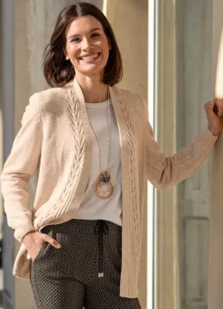 Strickjacke mit dekorativer Struktur