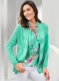 Strickjacke mit dezentem Glanz