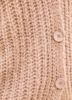 Strickjacke mit Paillettengarn